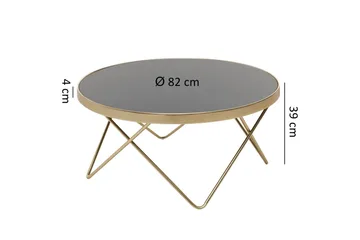 Reineck Soffbord 82 cm Runt - Svart/Guld - Products - Möbler - Bord & matgrupp - Soffbord