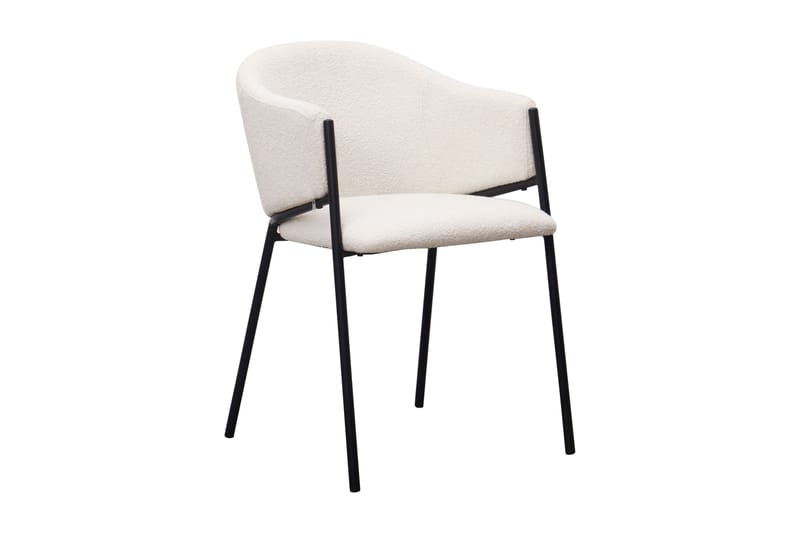 Richeto Matbord 180 cm med 6 Filip Matstolar - Naturlig finish / Vit Bouclé - Products - Möbler - Bord & matgrupp - Matgrupp