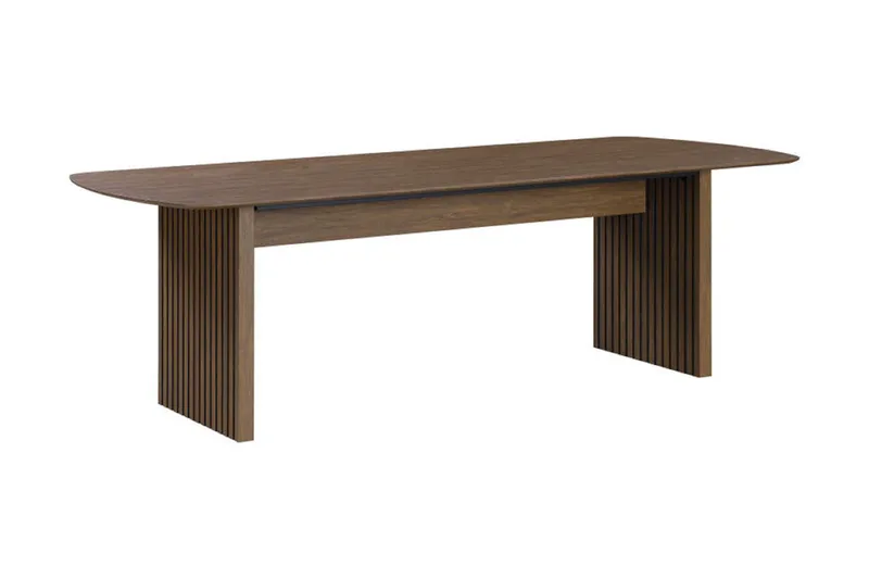 Richeto Matbord 240 cm med 6 Winston Matstolar - Rökt ek / Beige / Metallben Rökt ek - Products - Möbler - Bord & matgrupp - Matgrupp