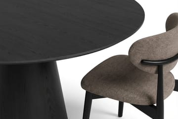 Siena Matgrupp runt 110 cm Svart med 4 Molly Matstolar - Svart - Products - Möbler - Bord & matgrupp - Matgrupp