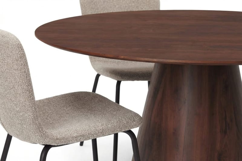 Siena Matgrupp runt 150 cm Valnöt med 6 Katy Matstolar - Valnöt - Products - Möbler - Bord & matgrupp - Matgrupp