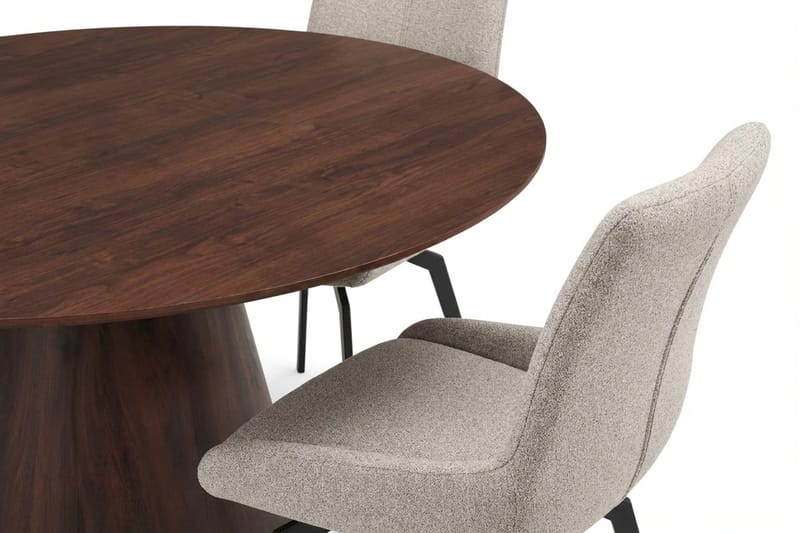 Siena Matgrupp runt 150 cm Valnöt med 6 Mora Matstolar - Valnöt - Products - Möbler - Bord & matgrupp - Matgrupp