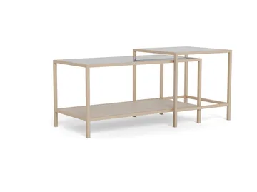 Hasslevik Soffbord 90 cm - Klar/Grå - Products - Möbler - Bord & matgrupp - Soffbord - Soffbord med förvaring