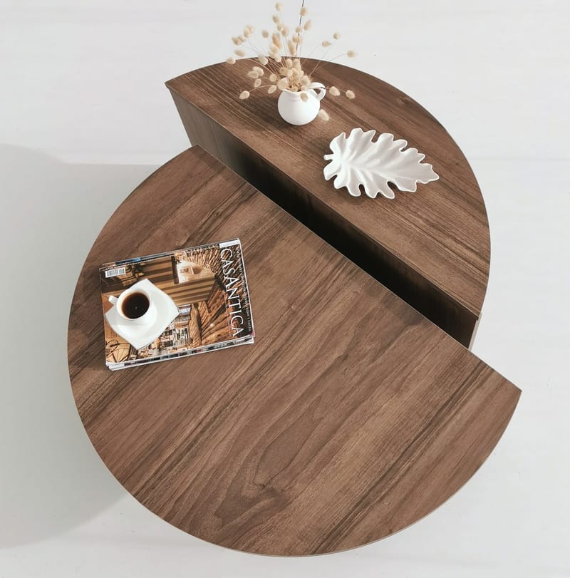 Soffbord i Valnöt 90 x 90 cm - Podium - Valnöt imitation - Products - Möbler - Bord & matgrupp - Soffbord