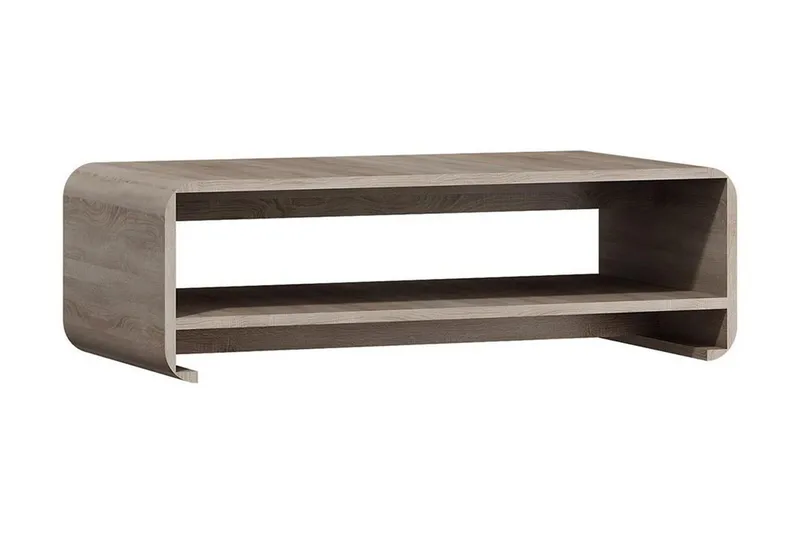 Linksa Soffbord 120 cm med Förvaring Hylla Beige||Grey