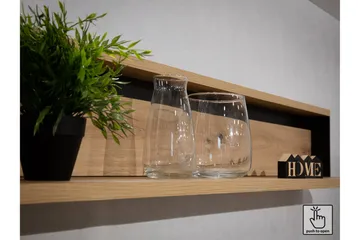 Quant Soffbord 100 cm med Förvaring 2 Lådor + Hylla - Ekfärg/Svart - Products - Möbler - Bord & matgrupp - Soffbord - Soffbord med förvaring