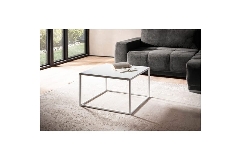 Soffbord Wohnling metall fyrkantig, modern stil Vit - Vit - Products - Möbler - Bord & matgrupp - Soffbord