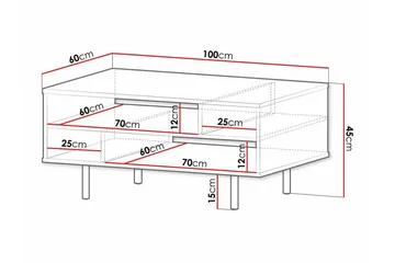 Staffin Soffbord 60 cm - Svart - Products - Möbler - Bord & matgrupp - Soffbord