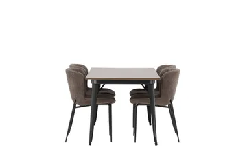 Tempe Matgrupp 140 cm Rektangulär med 4 Modesto stolar - Mörkgrå - Products - Möbler - Bord & matgrupp - Matgrupp