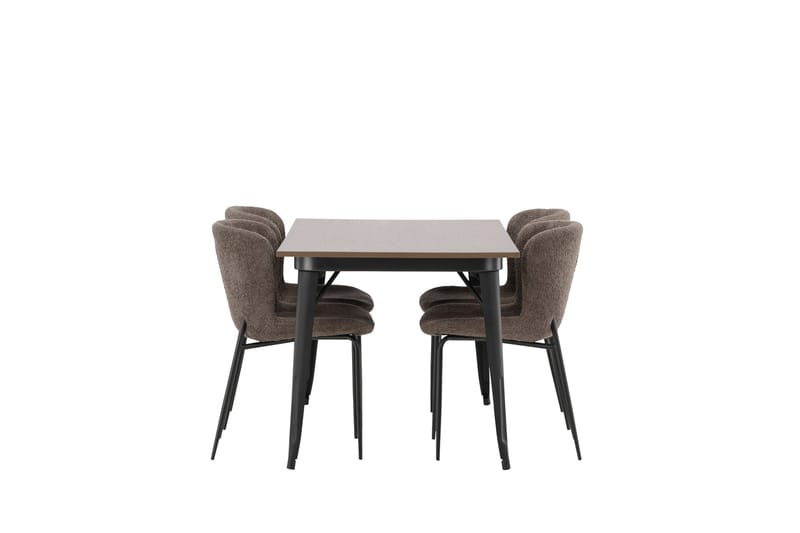 Tempe Matgrupp 140 cm Rektangulär med 4 Modesto stolar - Mörkgrå - Products - Möbler - Bord & matgrupp - Matgrupp