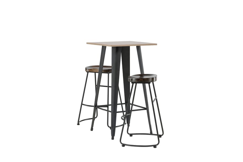 Tempe Matgrupp 60 cm Rektangulär med 2 Ozark stolar - Svart - Products - Möbler - Bord & matgrupp - Matgrupp