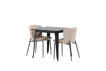 Tempe Matgrupp 80 cm Rektangulär med 2 Modesto stolar - Beige - Products - Möbler - Bord & matgrupp - Matgrupp