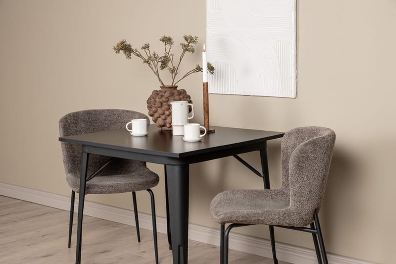 Tempe Matgrupp 80 cm Rektangulär med 2 Modesto stolar - Svart - Products - Möbler - Bord & matgrupp - Matgrupp