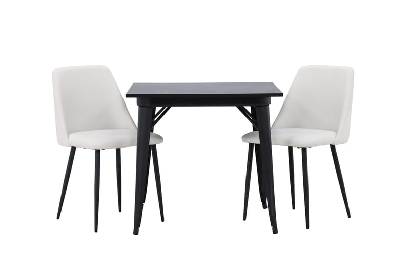 Tempe Matgrupp 80 cm Rektangulär med 2 Night stolar, Svart