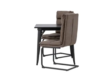 Tempe Matgrupp 80 cm Rektangulär med 2 Zizo stolar - Svart - Products - Möbler - Bord & matgrupp - Matgrupp