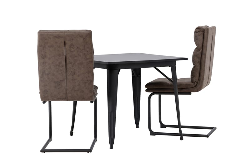 Tempe Matgrupp 80 cm Rektangulär med 2 Zizo stolar - Svart - Products - Möbler - Bord & matgrupp - Matgrupp