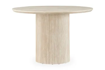 Uppveda Matbord Runt 120 cm Travertin utseende - Beige - Products - Möbler - Bord & matgrupp - Matbord & köksbord