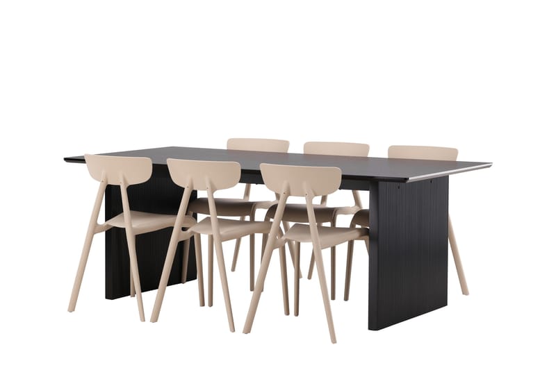 Vail Matgrupp 200 cm Rektangulär med 6 Ursholmen stolar - Beige - Products - Möbler - Bord & matgrupp - Matgrupp