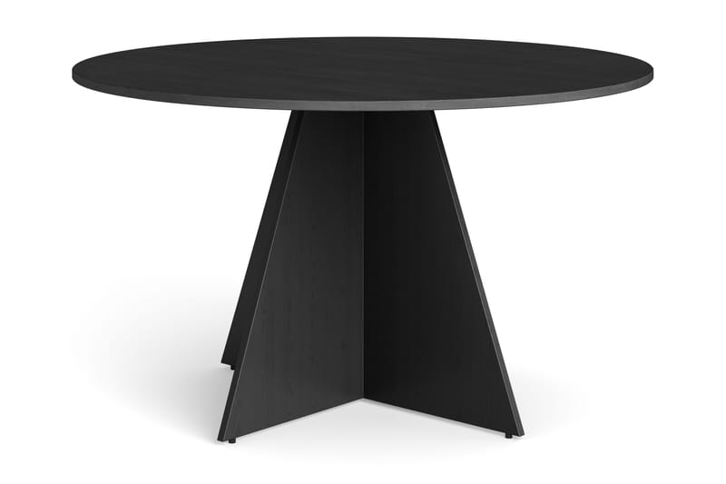 Vera Runt Matbord  ø130 cm Fanér, Svartlaserad ek