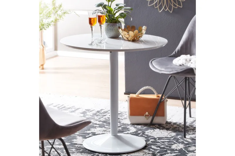 Wilhem Matbord 75 cm Rund - Vit - Products - Möbler - Bord & matgrupp - Matbord & köksbord