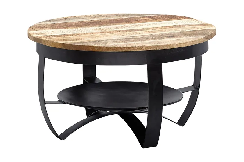 Willowdale Soffbord 60x34 cm med Förvaring Runt, Brun/Svart