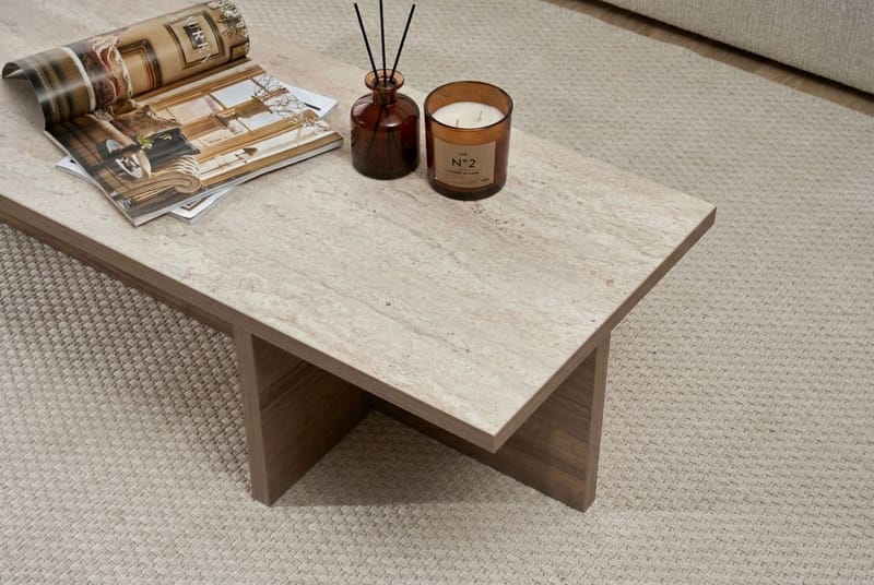 Zephral Soffbord 120x30x45 cm - Travertin, Milano Walnut - Products - Möbler - Bord & matgrupp - Soffbord