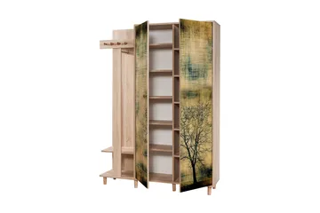 Brokind Klädförvaring 135 cm - Ek/Brun - Products - Möbler - Hallmöbler - Möbelset för hall & entre