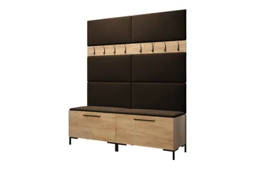 Dunvegan Hallmöbelset 168x46 cm - Mörkbrun - Products - Möbler - Hallmöbler - Möbelset för hall & entre