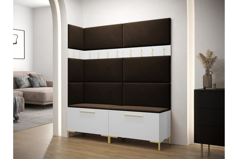 Dunvegan Hallmöbelset 168x46 cm - Vit - Products - Möbler - Hallmöbler - Möbelset för hall & entre