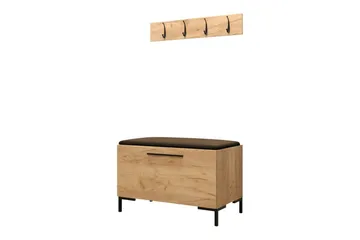 Dunvegan Hallmöbelset 84x44 cm - Mörkbrun - Products - Möbler - Hallmöbler - Möbelset för hall & entre