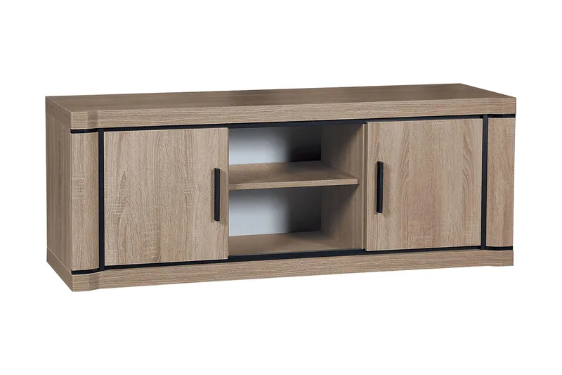 Dallas TV-bänk 137x44x53 cm LED-belysning, Beige/Grå