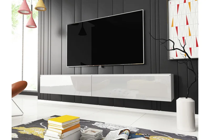 Kanak Tv-bänk 180 cm - Vit - Products - Möbler - TV- & Mediamöbler - TV bänk & mediabänk