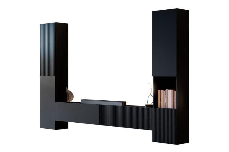 Kangana Tv-möbelset, Svart