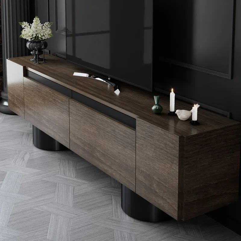 Kumail Tv-bänk 180 cm - Brun/Svart - Products - Möbler - TV- & Mediamöbler - TV bänk & mediabänk