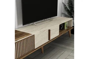 Lissione Tv-bänk 180 cm - Valnöt/Beige - Products - Möbler - TV- & Mediamöbler - TV bänk & mediabänk