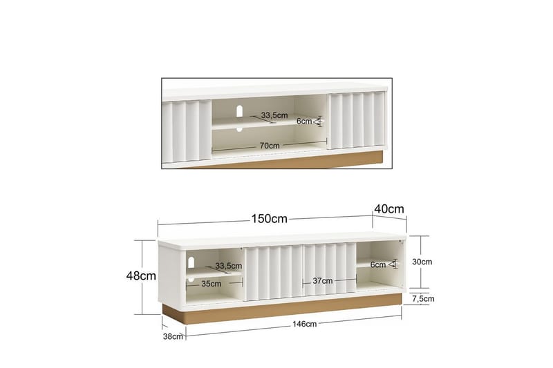 Lowboard Rene - Products - Möbler - TV- & Mediamöbler - TV bänk & mediabänk