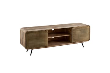 Lowboard Wohnling Massivt trä med 2 metall dörrar förvaringsbrickor industriell - Products - Möbler - TV- & Mediamöbler - TV-skåp