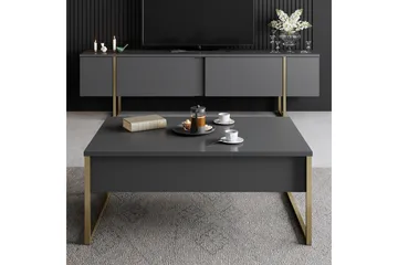 Luxe Tv-bänk 180x50 cm Svart/Guld - Hanah Home - Products - Möbler - TV- & Mediamöbler - TV bänk & mediabänk