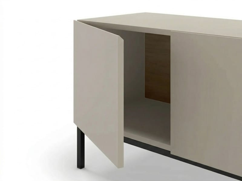 Morlen TV-bänk 180x55x41,8 cm - sandsten, naturlig ek och svart - Products - Möbler - TV- & Mediamöbler - TV bänk & mediabänk