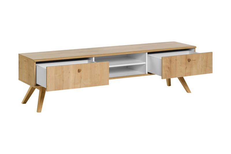 Nature TV-bänk 179,5 cm Vit/Natur - Natur - Products - Möbler - TV- & Mediamöbler - TV bänk & mediabänk