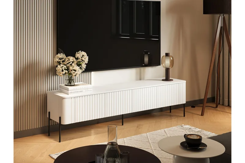 Sherie Tv-bänk 190x40 cm, Vit