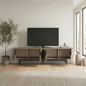 Truvia TV-bänk 200x55x35 cm - naturfärgad ek och svart - Products - Möbler - TV- & Mediamöbler - TV bänk & mediabänk