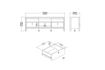 Vallvidera Tv-bänk 151 cm - Svart/Natur - Products - Möbler - TV- & Mediamöbler - TV bänk & mediabänk