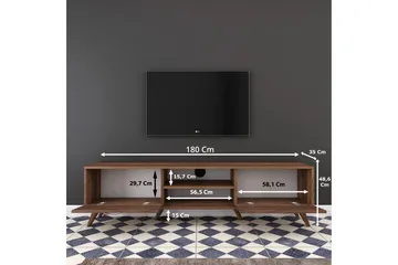 Virkesbo Tv bänk med Förvaring 180 cm - Valnöt / Brun / Rustik - Products - Möbler - TV- & Mediamöbler - TV bänk & mediabänk