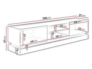 Zelric Tv-bänk 200 cm - Beige - Products - Möbler - TV- & Mediamöbler - TV bänk & mediabänk
