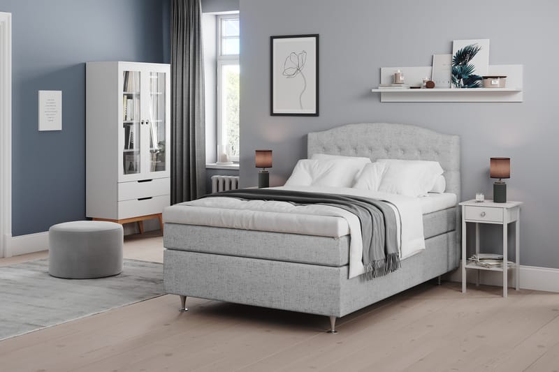Belda Kontinentalsäng 120x200Fast - Ljusgrå - Products - Möbler - Säng - Enkelsäng