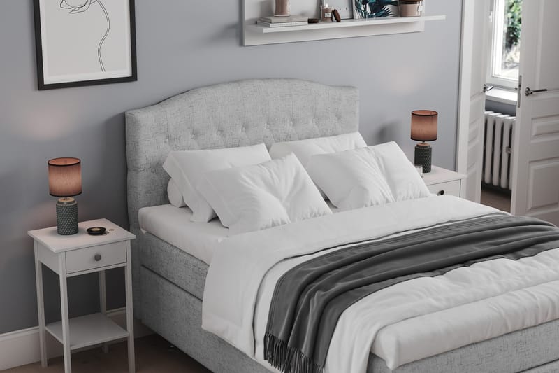 Belda Kontinentalsäng 120x200Fast - Ljusgrå - Products - Möbler - Säng - Enkelsäng