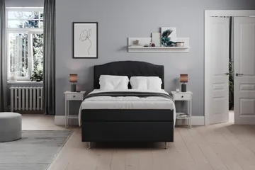 Belda Kontinentalsäng 120x200Medium - Svart - Products - Möbler - Säng - Enkelsäng