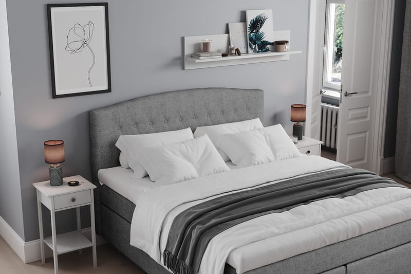 Belda Kontinentalsäng 160x200Fast - Grå - Products - Möbler - Säng - Kontinentalsäng