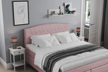 Belda Kontinentalsäng 160x200Fast - Rosa - Products - Möbler - Säng - Kontinentalsäng